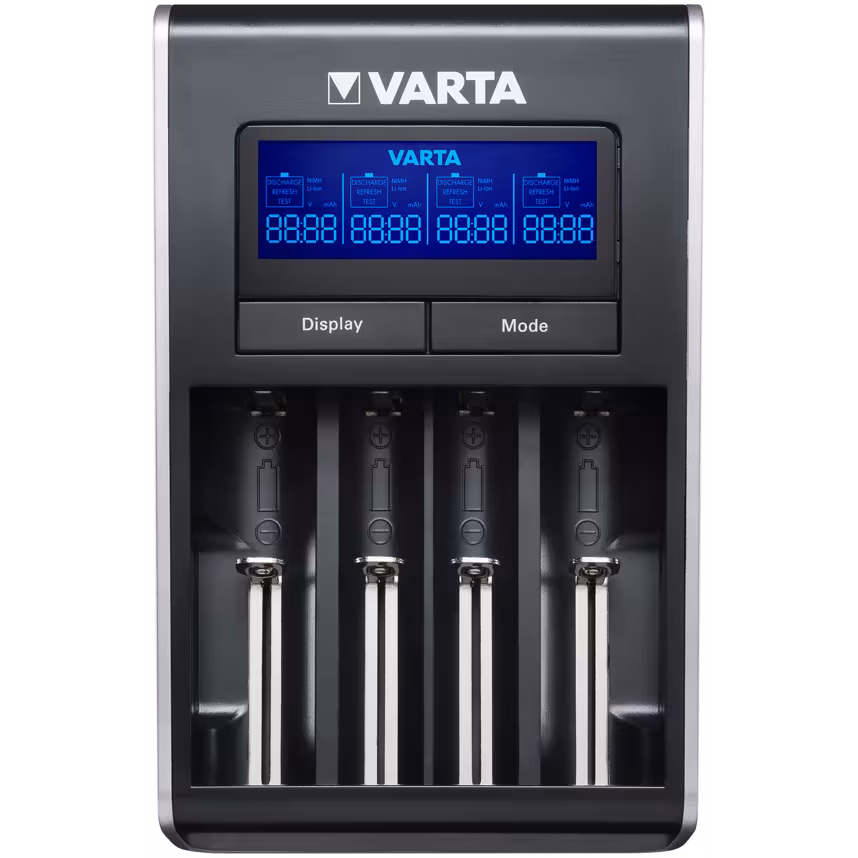 Varta LCD Dual Tech Charger mit 4 Akkus