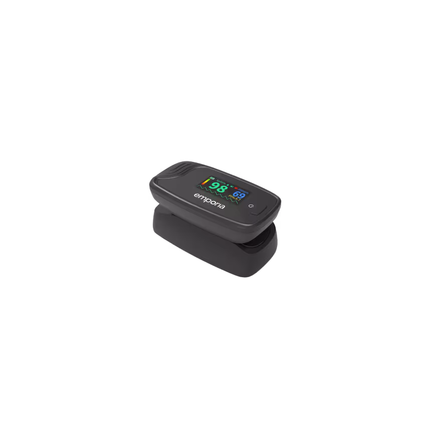 Emporia Fingerclip-Pulsoximeter mit OLED-Farbdisplay EMP 2