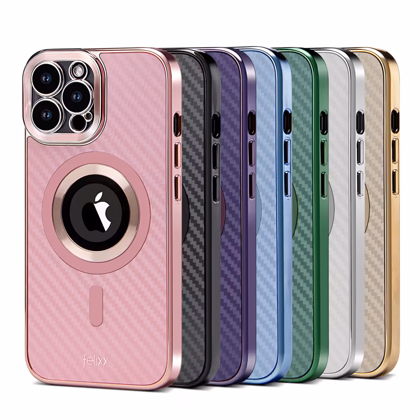 Felixx Back Carbon App iPhone 15 Pro Max gold