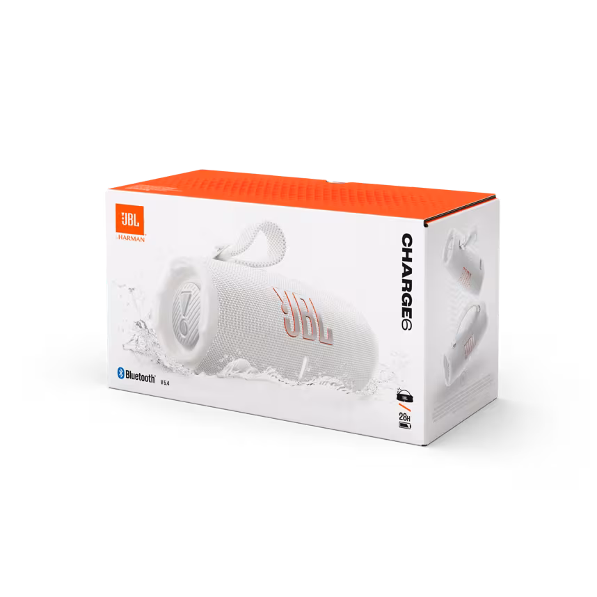 JBL Charge 6 Bluetooth-Lautsprecher weiß
