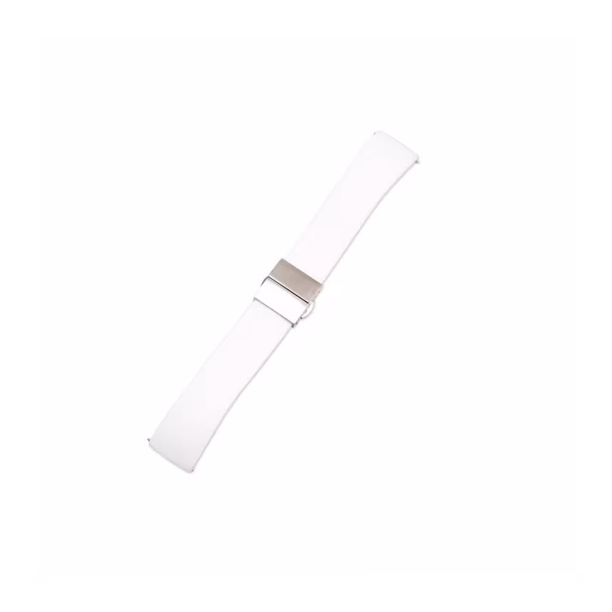 Mika Uhrenarmband Uni 18mm Silikon weiß