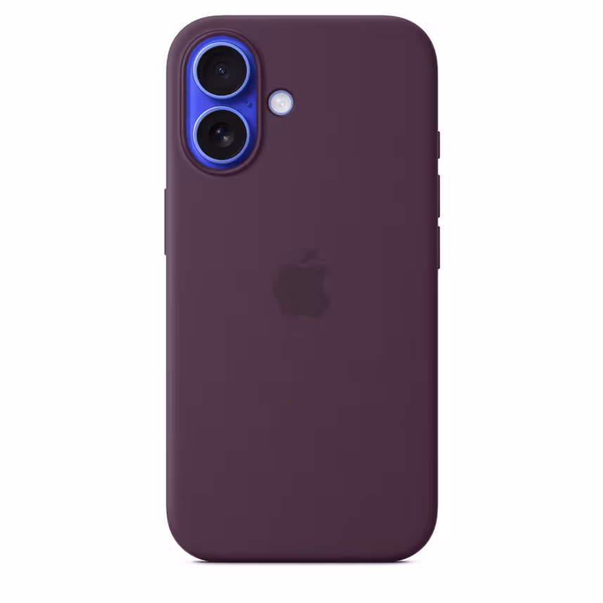  Apple iPhone 16 Silikon Case mit Magsafe plum 