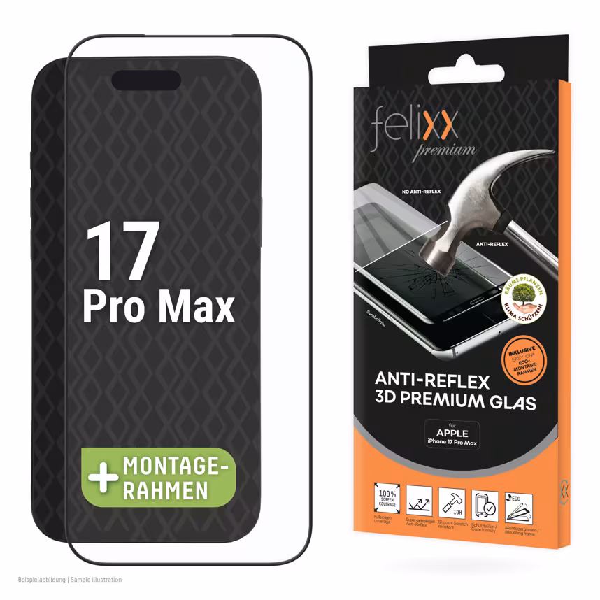 Felixx Glas ENTSPIEGELT Apple iPhone 17 Pro Max