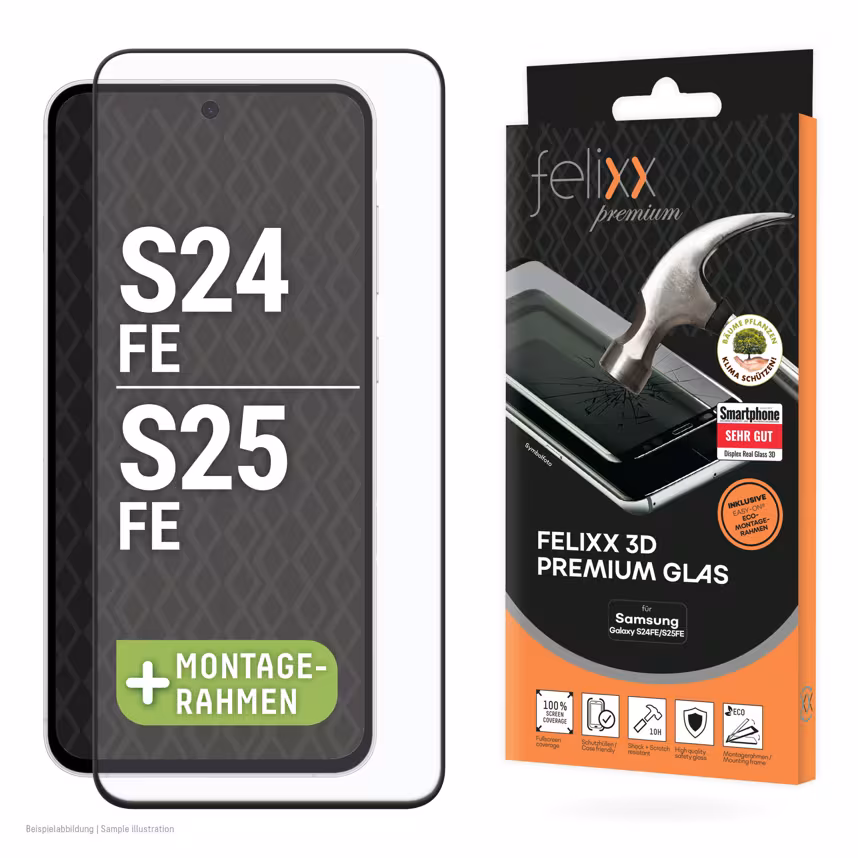 felixx 3D Premium-Glas Full Glue Samsung Galaxy S24 FE