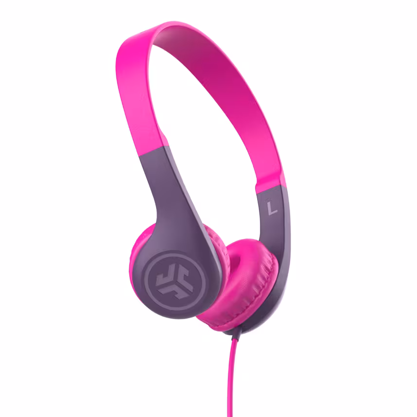 JLAB JBuddies Pop Wired Headphones Pink