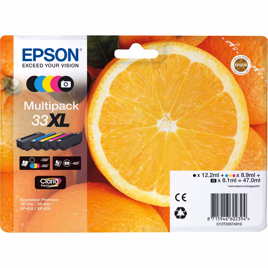 Epson 33XL T3357 Tinte Multipack