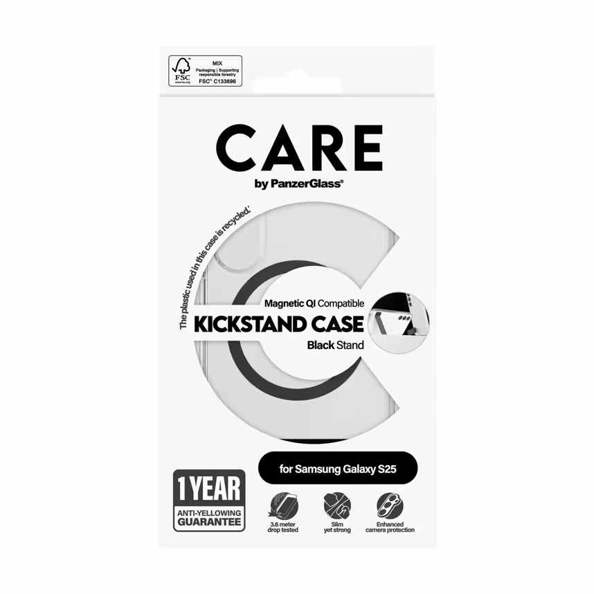 CARE PanzerGlass Case Transparent Kickstand S25