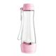 BWT Glas Trinkflasche pink