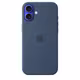 Apple iPhone 16 Plus Silikon Case mit Magsafe denim