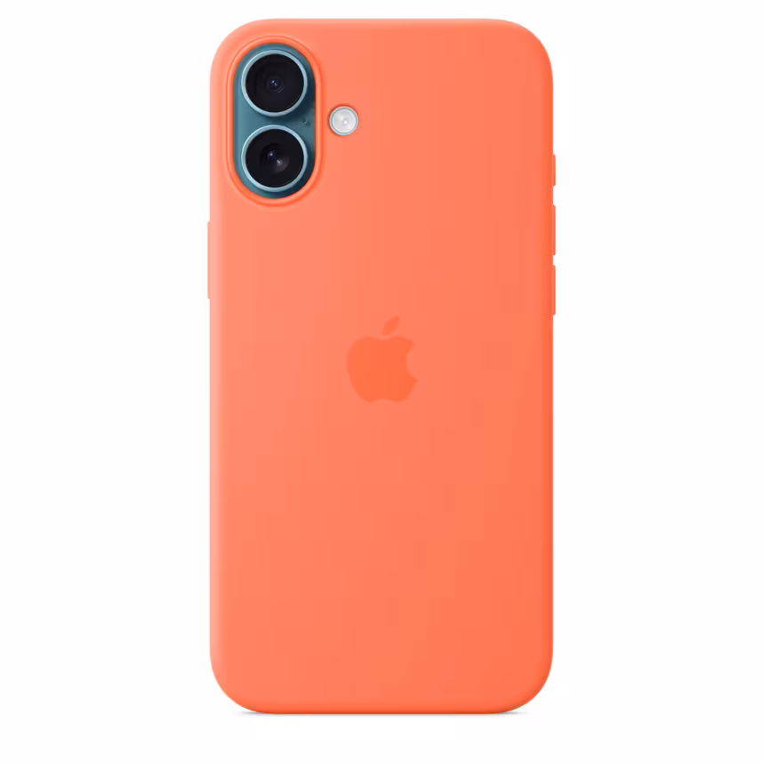 Apple iPhone 16 Plus Silikon Case mit MagSafe mandarine