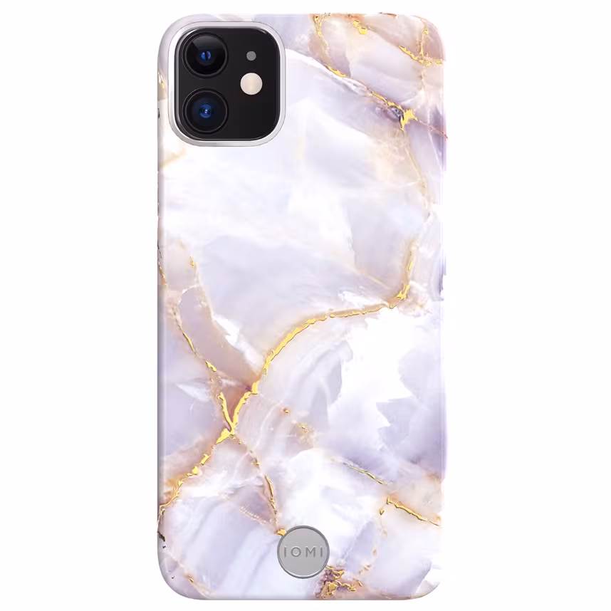 IOMI Back Design Apple iPhone 11 marble purple / white