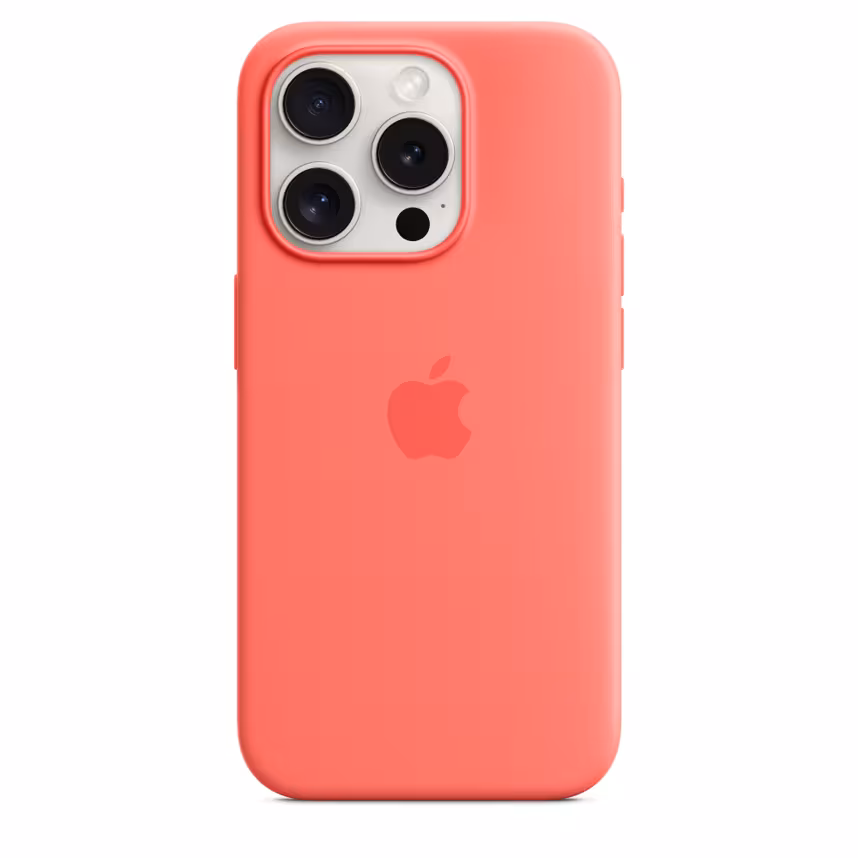 Apple iPhone 15 Pro Silikon Case mit MagSafe guava