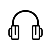 Over-Ear Kopfhörer-Icon schwarz