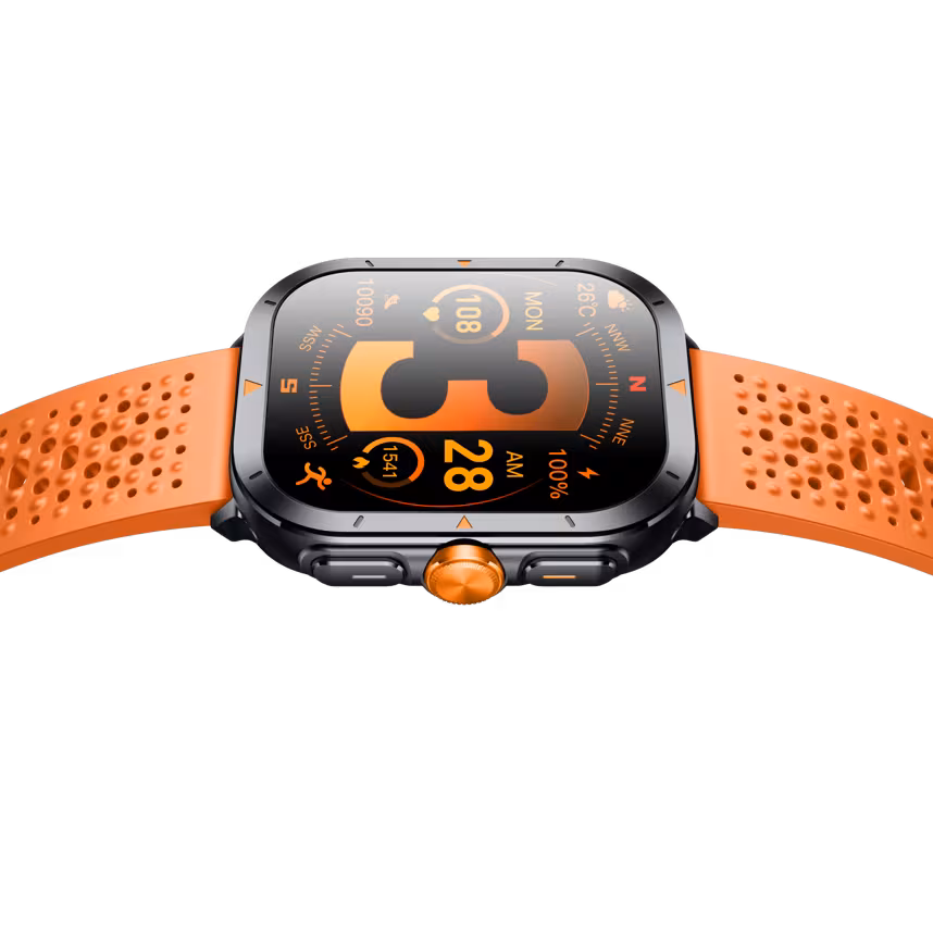 felixx Smartwatch F707GPS, Amoled 2.01, gun-metal silver
