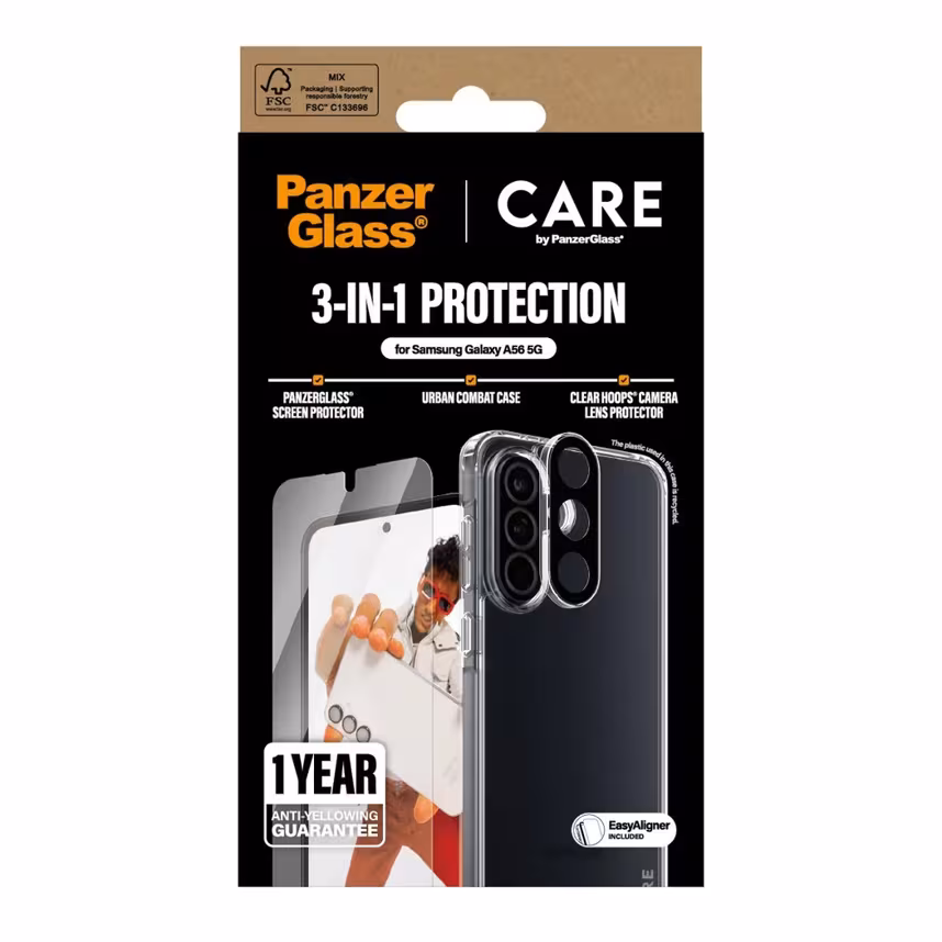 CARE PanzerGlass 3-in-1 Bundle Samsung Galaxy A56 5G
