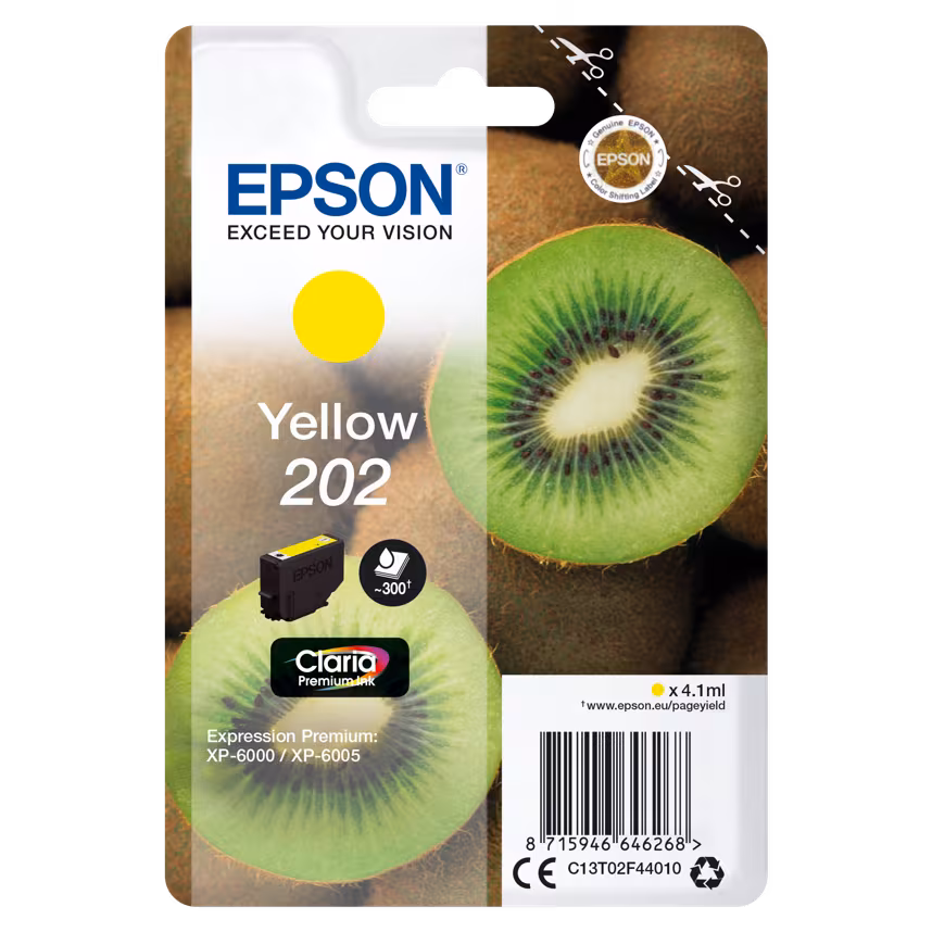 Epson 202 T02F4 Tinte Yellow 4,1ml