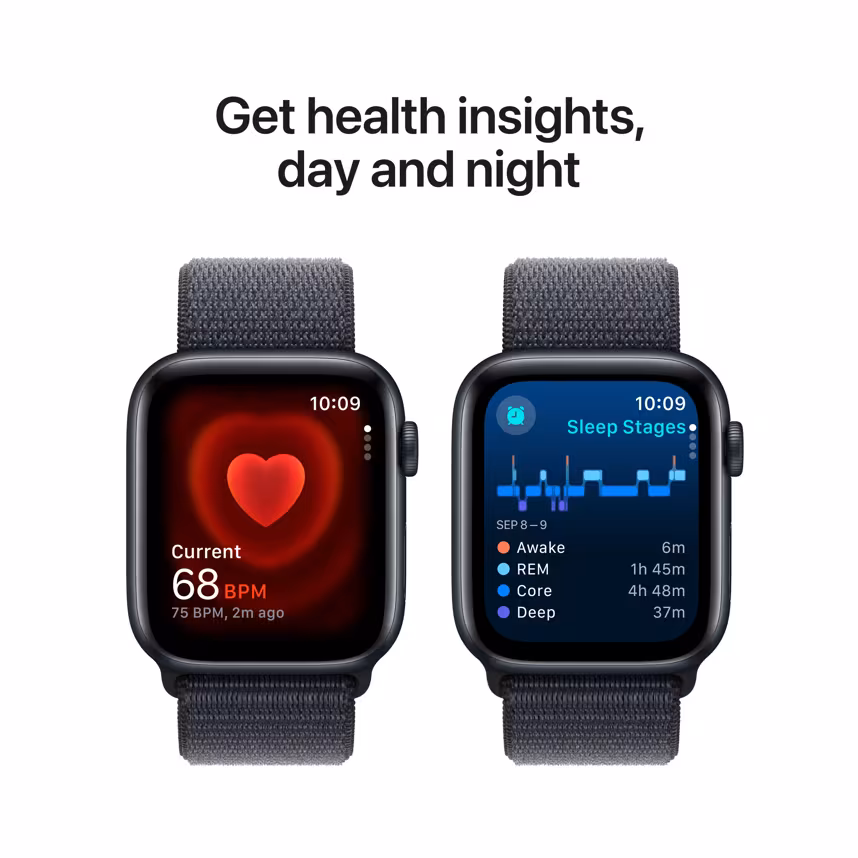 Apple Watch SE GPS 44mm midnight Alu Case + ink Loop