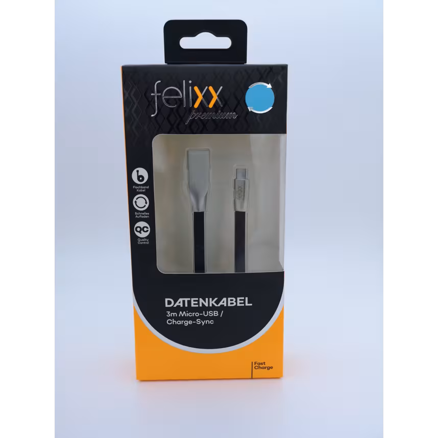 Felixx Data Micro-USB 3 Meter Flachband