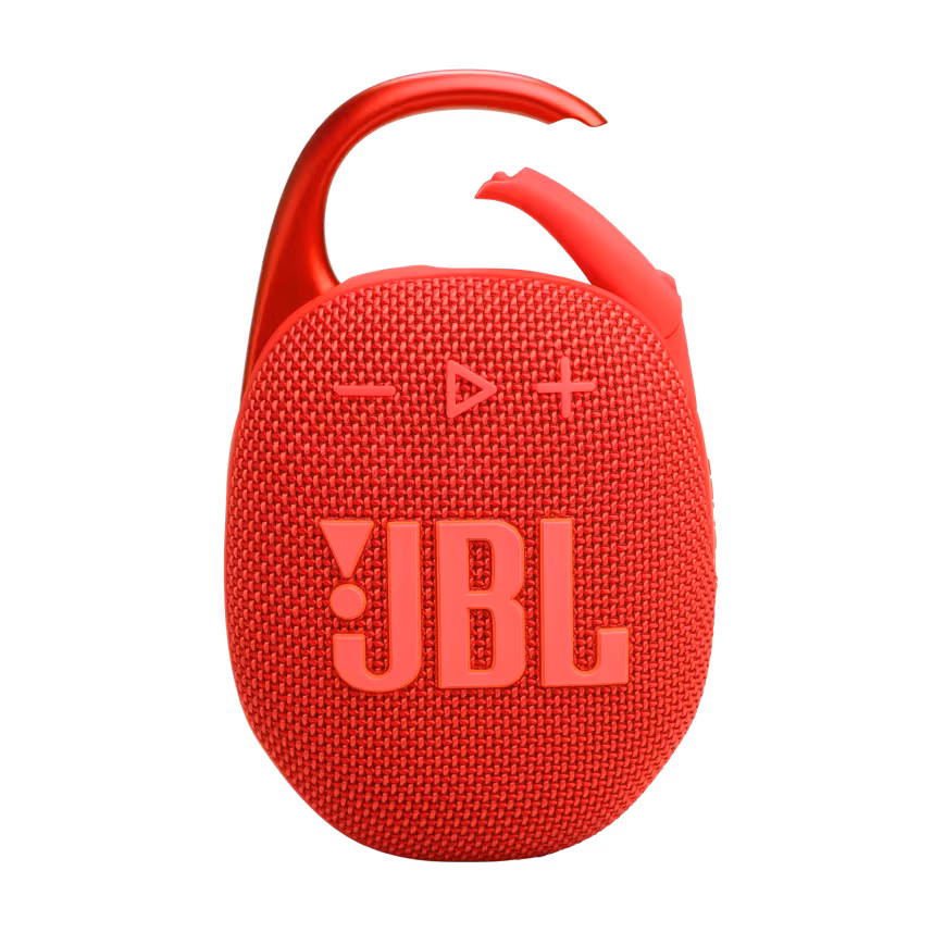 JBL Clip5 Bluetooth Lautsprecher mit Karabinerhaken rot