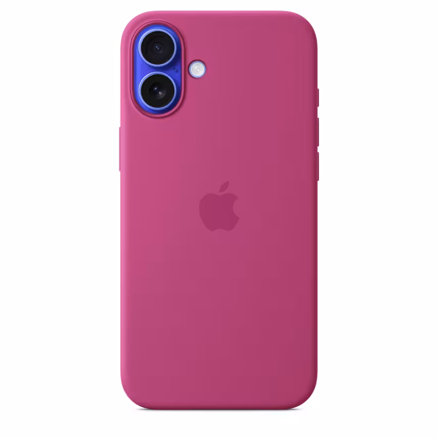  Apple iPhone 16 Plus Silikon Case mit Magsafe fuchsia 