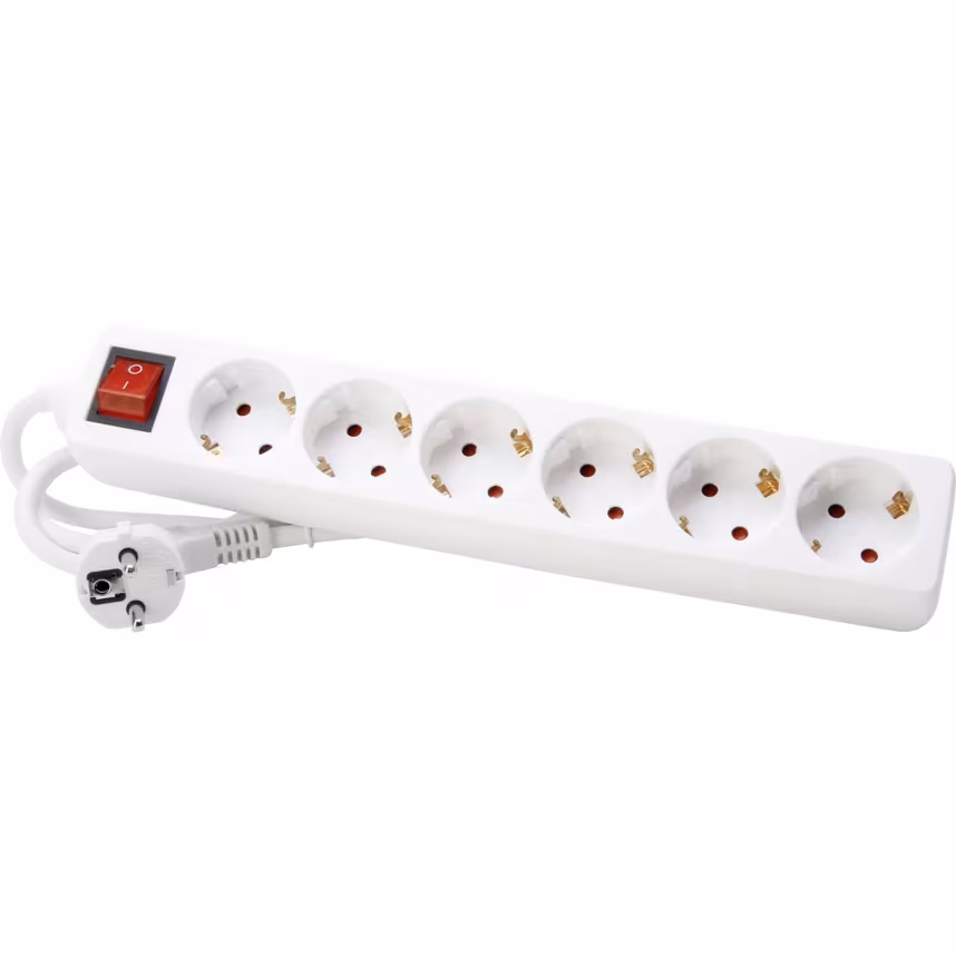 Axxtra 6fach Steckdosenleiste mit Schalter 1,4m