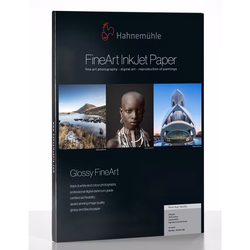 Hahnemühle Photo Ragmetallic 340gsm A3+ 25 Blatt 
