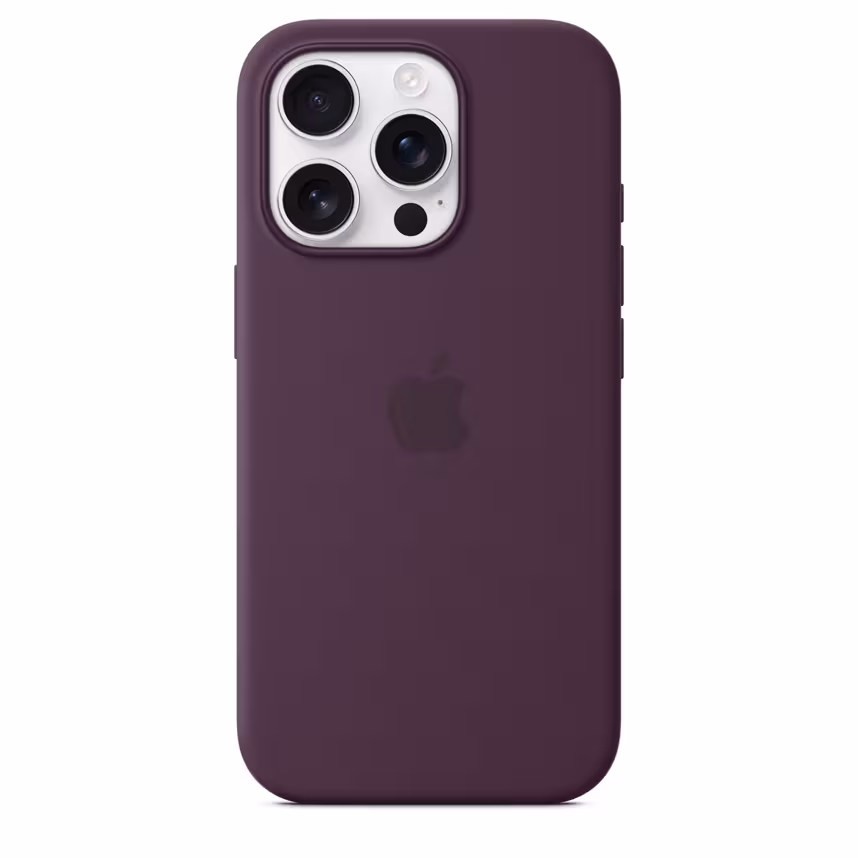 Apple iPhone 16 Pro Silikon Case mit Magsafe plum