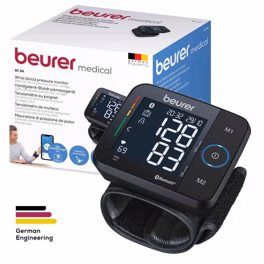 Beurer Handgelenk-Blutdruckmessgerät BC 54 BT