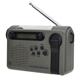 bea-tec Outdoor FM/AM Radio Solar mit LED 2000mAh graugrün