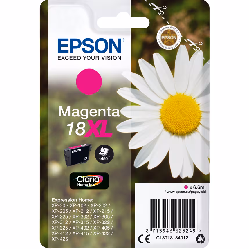 Epson 18XL T1813 Tinte Magenta 6,6ml