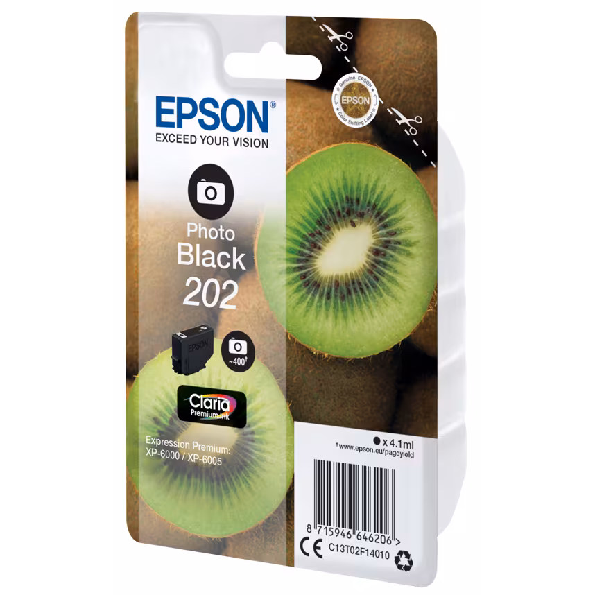 Epson 202 T02F1 Tinte Photo Black 4,1ml