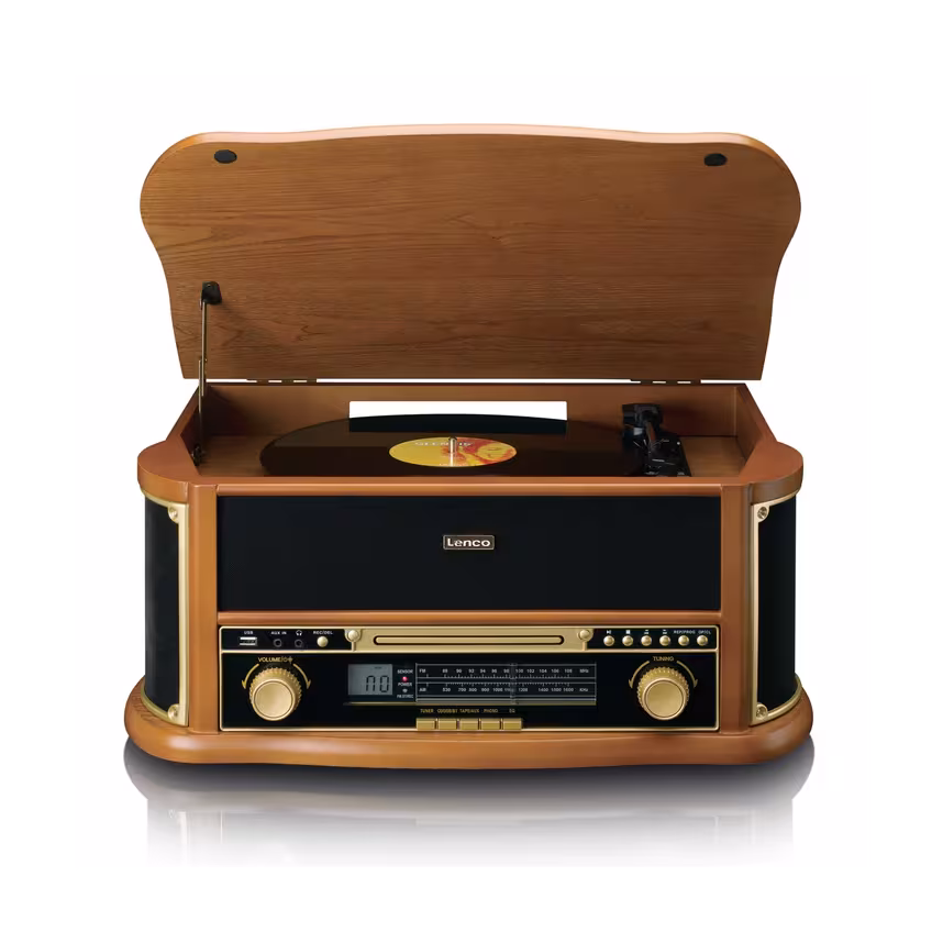 Lenco Classic Phono Wooden Turntable BT