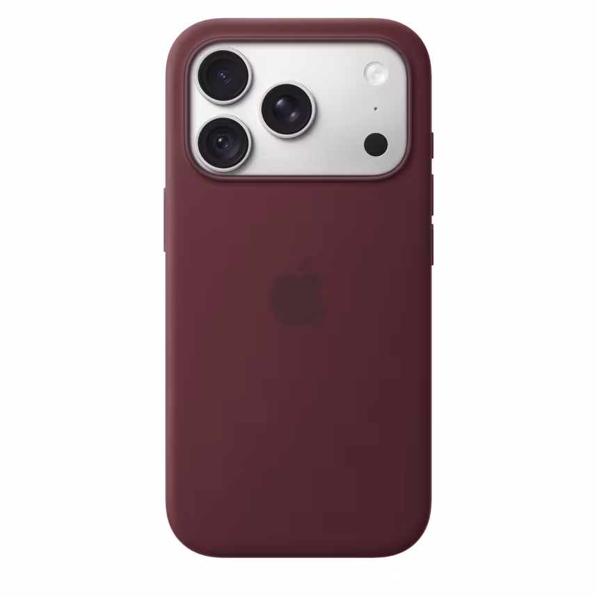 Apple iPhone 18 Pro Silikon Case mit MagSafe Burgundy