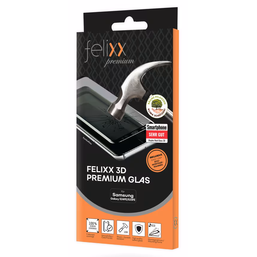 felixx 3D Premium-Glas Full Glue Samsung Galaxy S24 FE