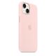 Apple iPhone 14 Silikon Case mit MagSafe kalkrosa