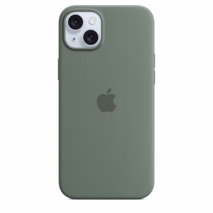 Apple iPhone 15 Plus Silikon Case mit MagSafe cypress