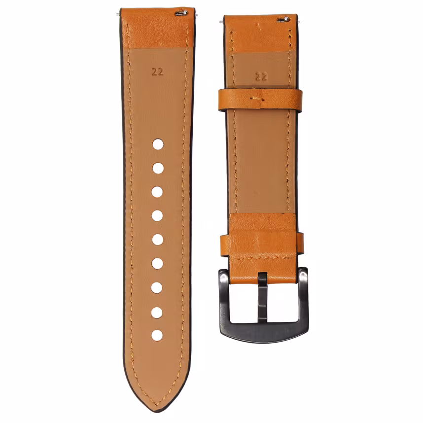 Mika Uhrenarmband Uni 22mm Echtleder braun