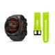 Garmin Fenix 8 51mm schwarz/schiefergrau + Gratis Mika Band neon grün



