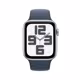 App Watch SE GPS Alu silber 44mm Sportband S/M sturmblau