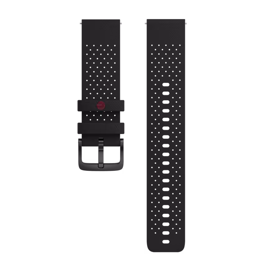 Polar Armband 22mm Silikon S-L black/grey
