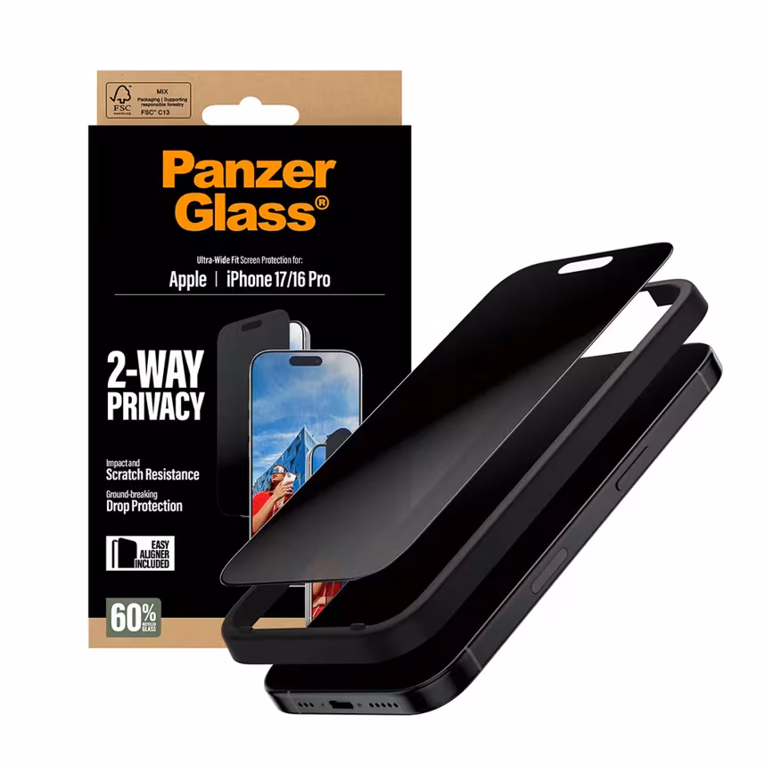 PanzerGlass Privacy Screen Protector iPhone 17/iPhone 16 Pro